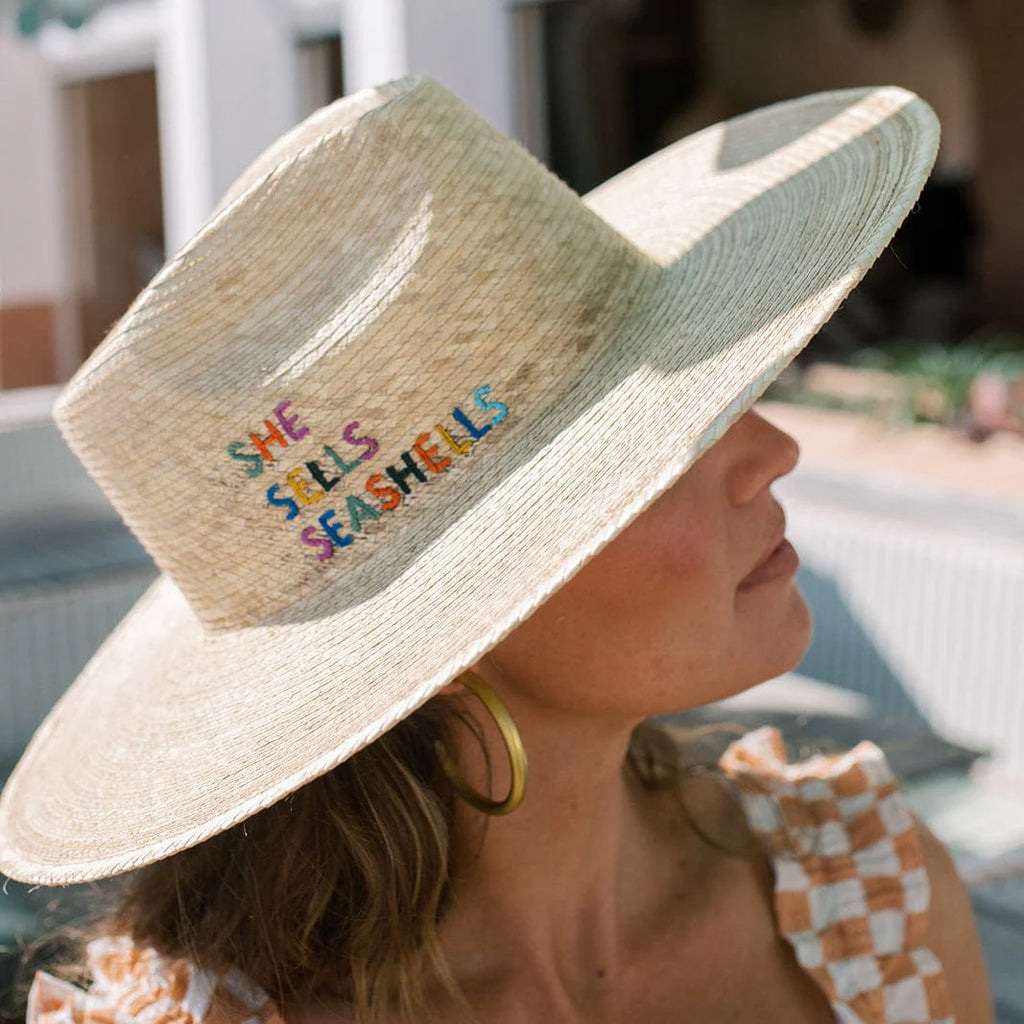 Sunshine Tienda She Sells Seashells Palm Hat
