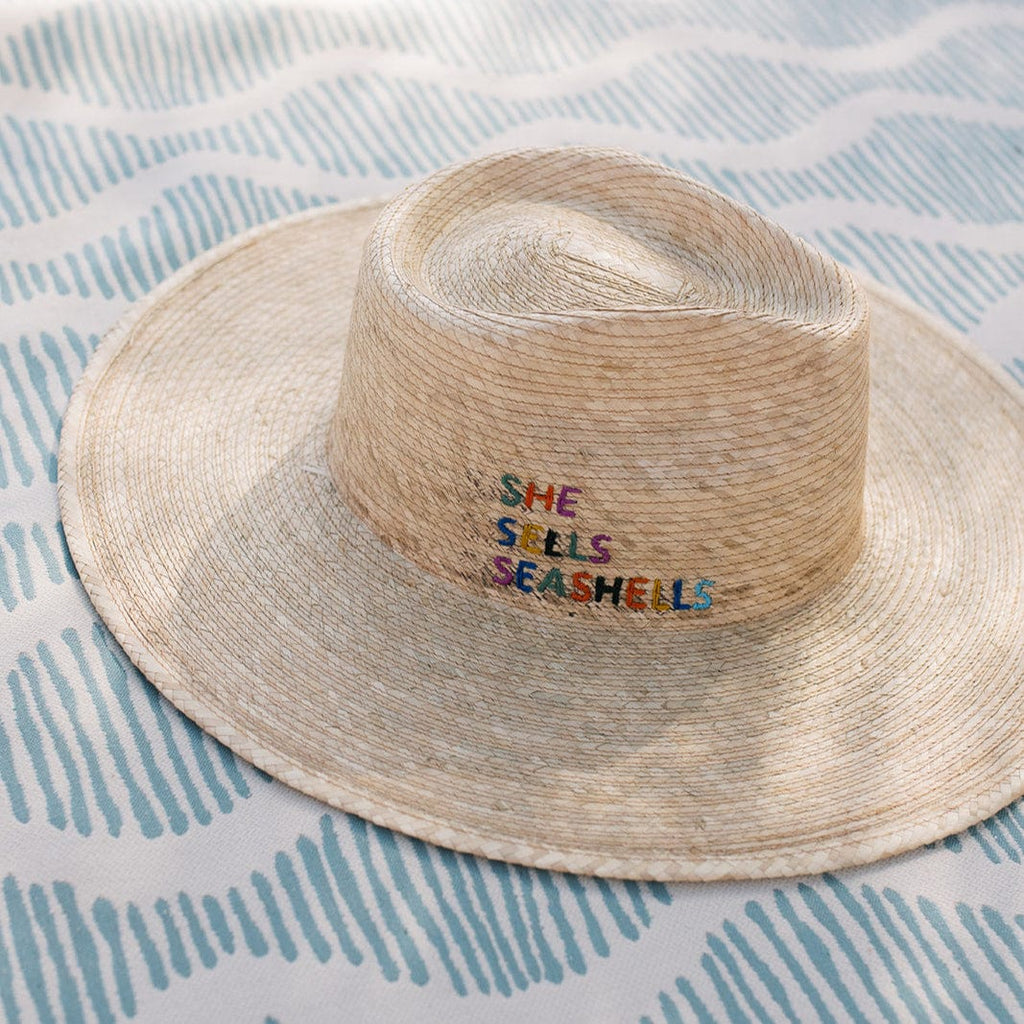 Sunshine Tienda She Sells Seashells Palm Hat