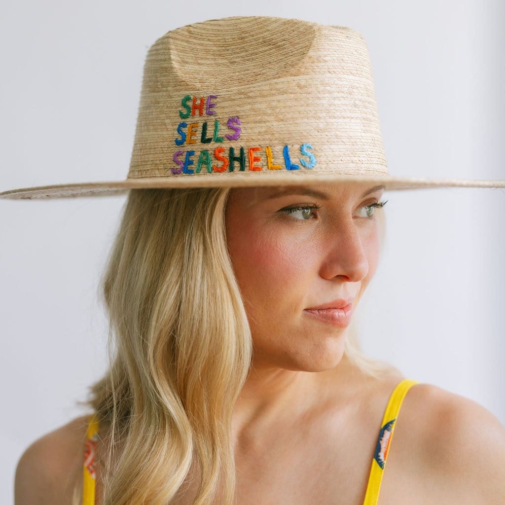 Sunshine Tienda She Sells Seashells Palm Hat
